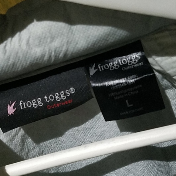 FROGG TOGGS LIGHT GRAY RAIN HOODIE JACKET - Picture 3 of 8